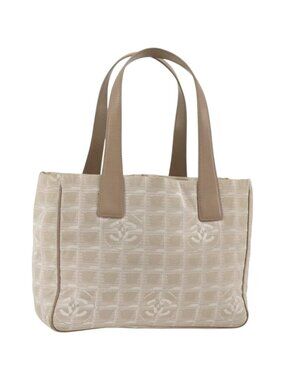 CHANEL New Travel Line Tote Bag Beige CC